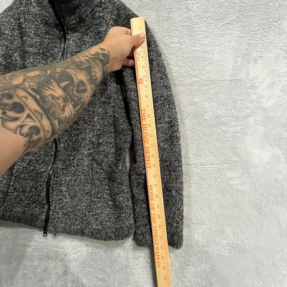 Vintage PrAna Jacket Women Medium Fleece Gray Outdoors USA Cottage Barn Full Zip - Picture 10 of 14